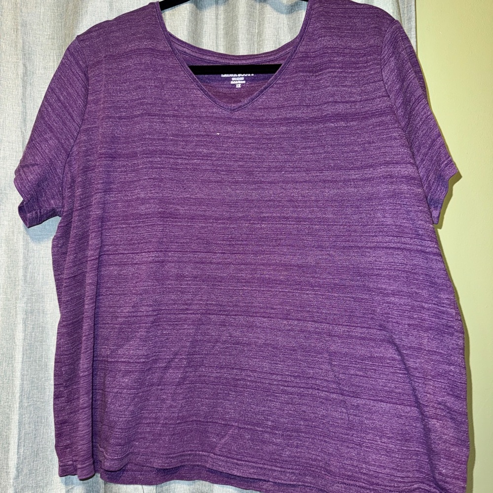 Laura Scott Purple Short Sleeve Top